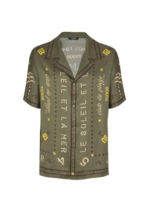 Balmain short-sleeve patterned shirt - Green