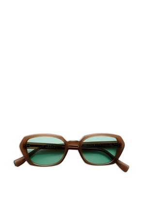 OUR LEGACY Earth geometric-frame sunglasses - Brown