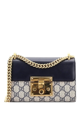 Gucci Pre-Owned Padlock Shoulder Bag GG Coated Canvas and Leather Small crossbody bag - Blue