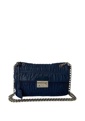 Prada Pre-Owned 2000-2025 Medium Nappa Gaufre Sound Lock shoulder bag - Blue