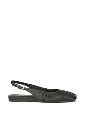 Ash gathered ballet flats - Black