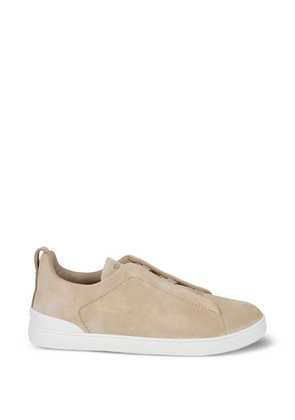Zegna slip-on leather sneakers - Neutrals