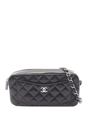 CHANEL Pre-Owned 2005-2006 CC Quilted Lambskin Chain Camera Bag crossbody bag - Black