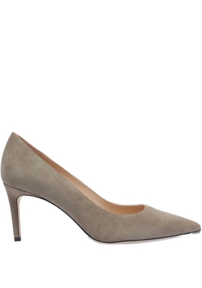 Stuart Weitzman 75mm suede heeled pumps - Grey