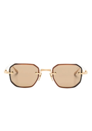 Akoni Juno-Two geometric-frame sunglasses - Gold