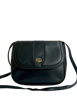 Gucci Pre-Owned 20th Century Leather Interlocking G crossbody bag - Black