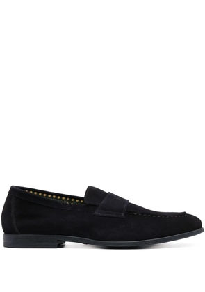 Doucal's Penny tonal-stitching suede loafers - Blue