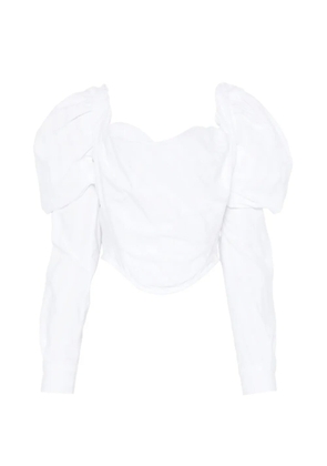 Vivienne Westwood LS Sunday puff-sleeve corset top - White