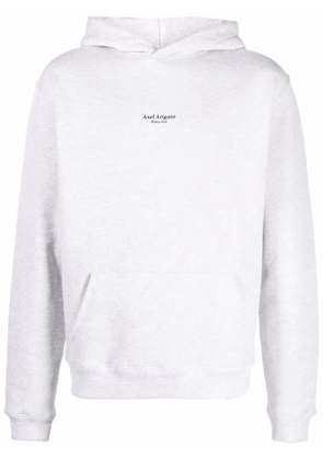 Axel Arigato logo-print organic-cotton hoodie - Grey