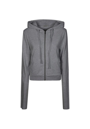 ENTIRE STUDIOS zip-up cropped cotton hoodie - Grey
