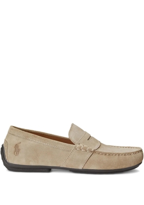 Polo Ralph Lauren Reynold hand-stitched suede loafers - Neutrals