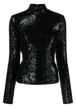 Polo Ralph Lauren high-neck sequined top - Black