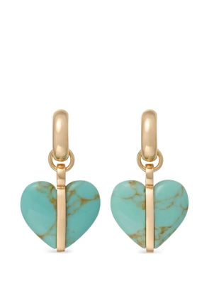 Roxanne Assoulin heart-stone earrings - Gold