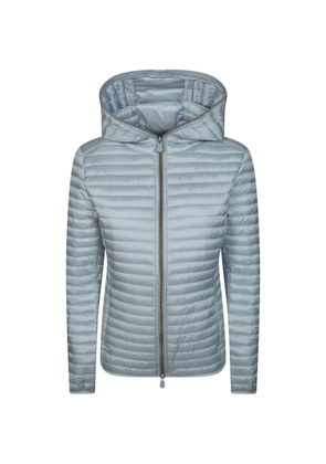 Save The Duck hooded quilted jacket - Blue