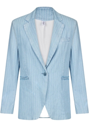 LIU JO pinstripe pattern denim blazer - Blue
