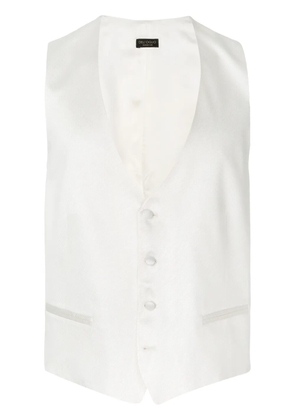 Dell'oglio classic formal waistcoat - White
