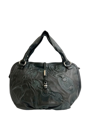 Celine Pre-Owned 2007 Embossed Leather Bittersweet hobo bag - Black