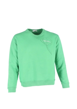 Valentino Garavani Pre-Owned flower-patch crew-neck sweatshirt - Green