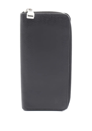 Louis Vuitton Pre-Owned 2017 zip-up vertical leather wallet - Black