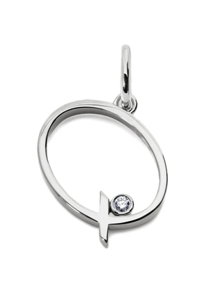 Monica Vinader Solitaire diamond initial pendant - Silver