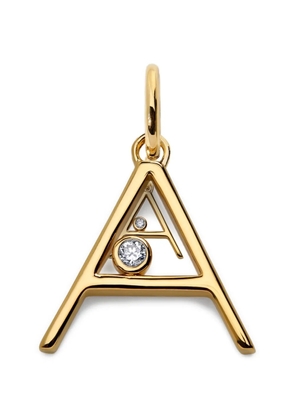 Monica Vinader diamond initial pendant - Gold