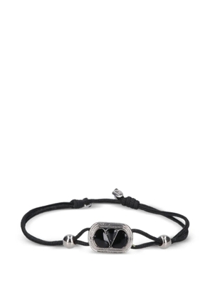 Valentino Garavani Ovalette logo signature bracelet - Black