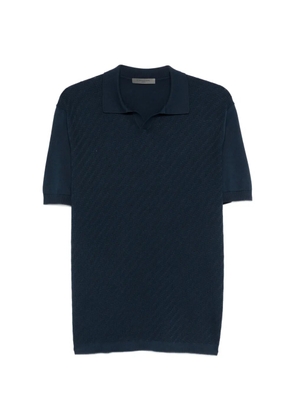 Corneliani textured polo shirt - Blue