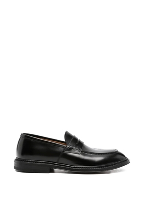 Green George penny loafers - Black