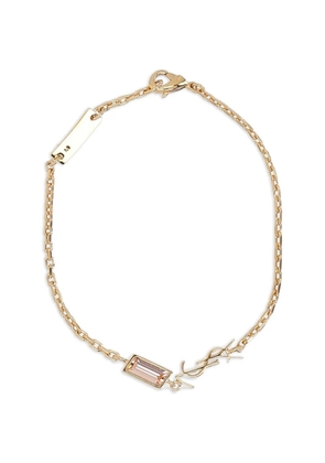 Saint Laurent logo-charm bracelet - Gold