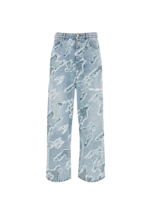 Free Refills distressed-details straight jeans - Blue