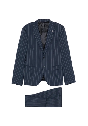 Manuel Ritz buttoned striped suit - Blue