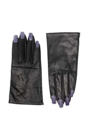 Yohji Yamamoto Pre-Owned 2010s leather gloves - Black