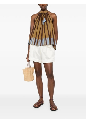 Niu striped tassel blouse - Green