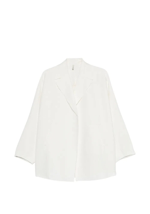Boboutic shawl-collar cape - White
