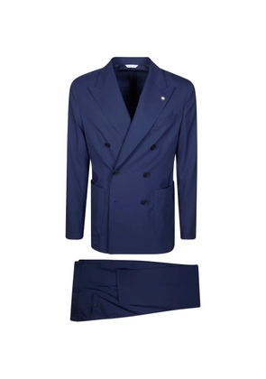 Manuel Ritz double-breasted wool suit - Blue
