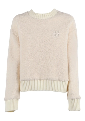 Ballantyne embroidered crew-neck sweater - Neutrals