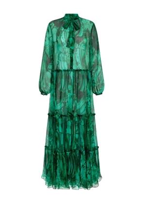 Roberto Cavalli abstract-print maxi dress - Green