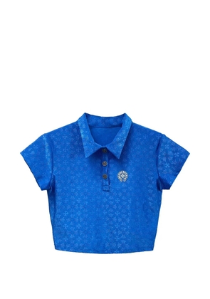 Chrome Hearts cross-pattern polo shirt - Blue