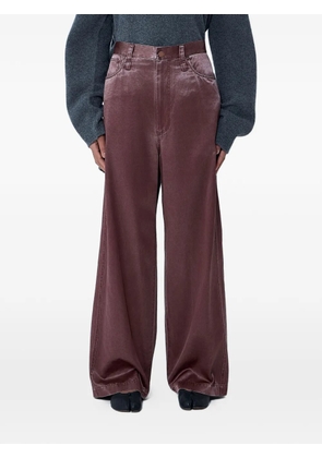 Issey Miyake brown wide-leg jeans