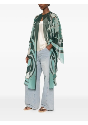 La DoubleJ Maria floral open kaftan - Green