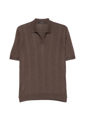 Tagliatore Darnel ribbed T-shirt - Brown