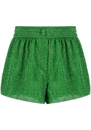 Oséree Lumière Lurex shorts - Green