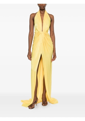 Costarellos halterneck maxi dress - Yellow