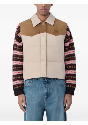 Miu Miu snap-button-fastening gilet - Neutrals