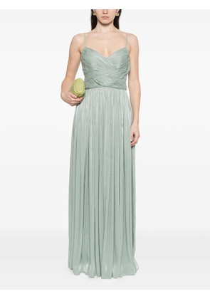 Costarellos Sireen pleated maxi dress - Green