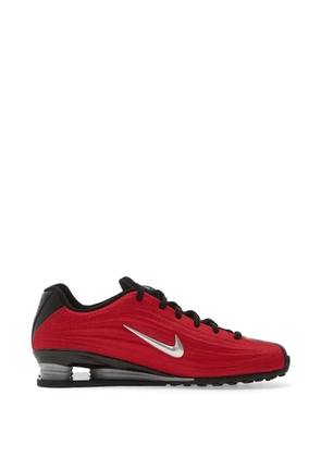 Nike metallic swoosh shox sneakers - Red