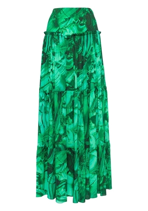 Roberto Cavalli graphic print skirt - Green