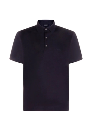 Zegna button cotton polo shirt - Blue