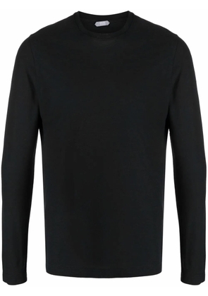 Zanone long-sleeved cotton T-shirt - Black
