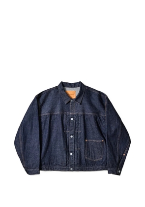Kaptain Sunshine Denim Tracker 1P buttoned cotton jacket - Blue